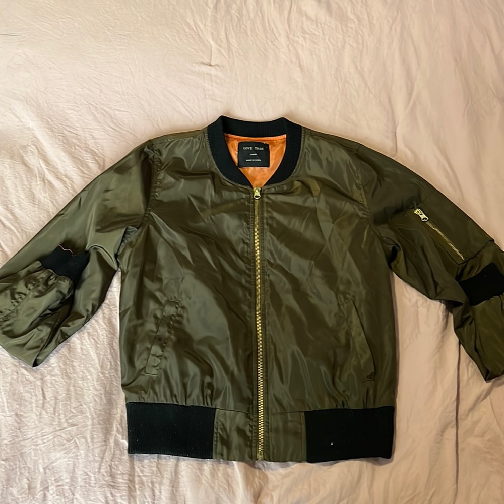 Dark green bomber jacket